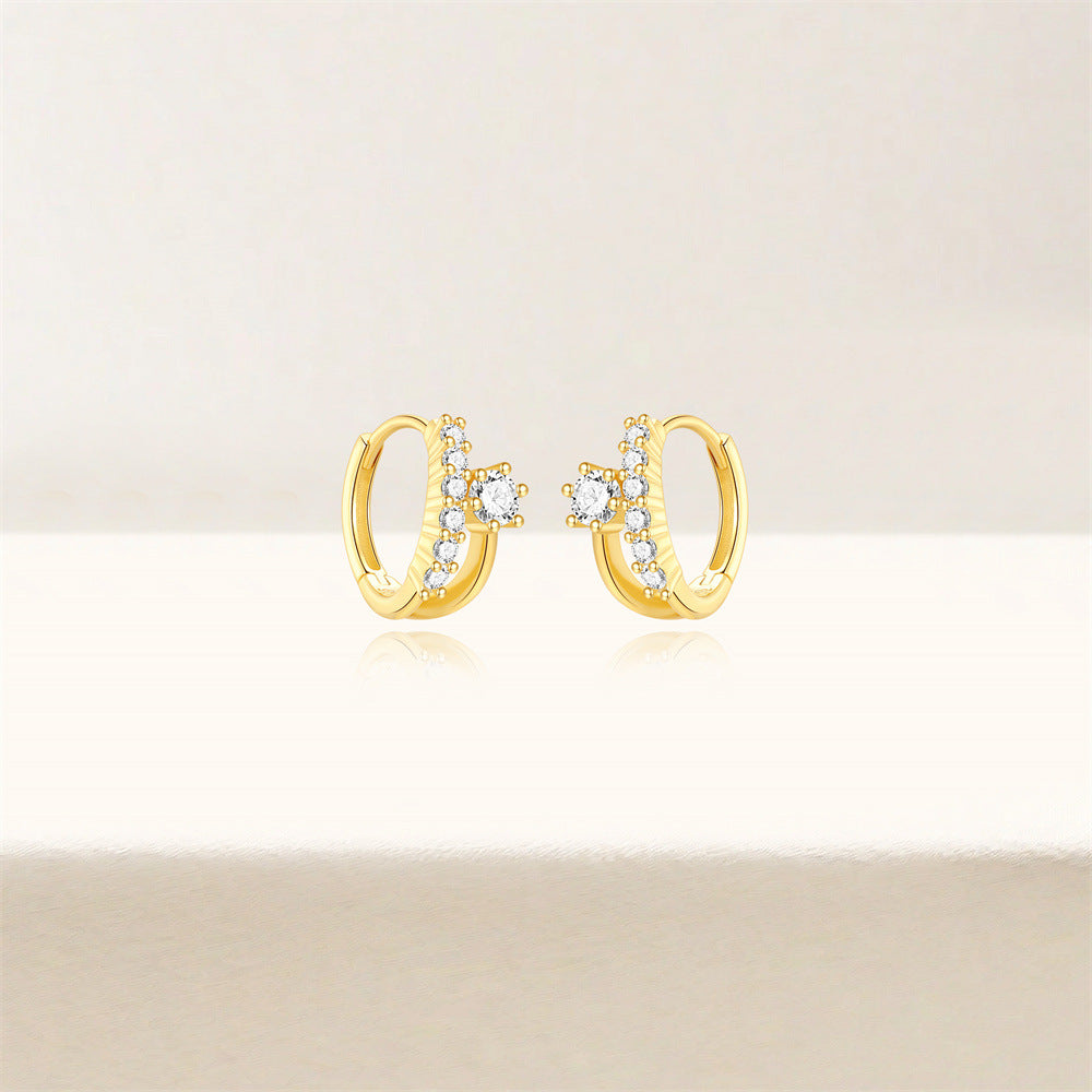 Zirconia Infinity Hoop Earrings