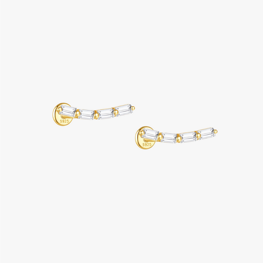 Baguette Zirconia Curved Ear Cuff