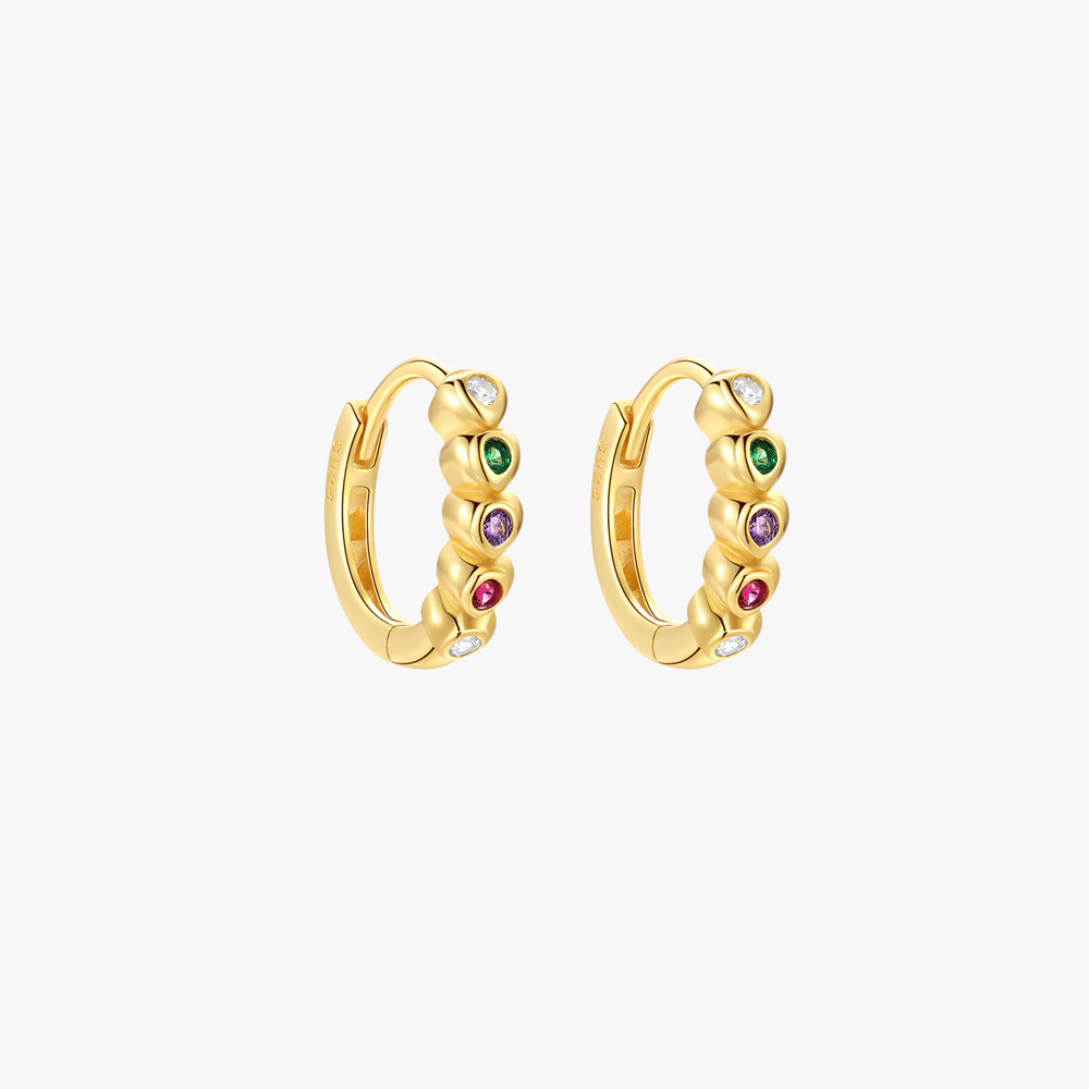 14k-gold-multicolor-gemstone-huggie-earrings-main.png – Elegant 14k gold huggie earrings featuring vibrant multicolor gemstones, perfect for adding a pop of color to any outfit.