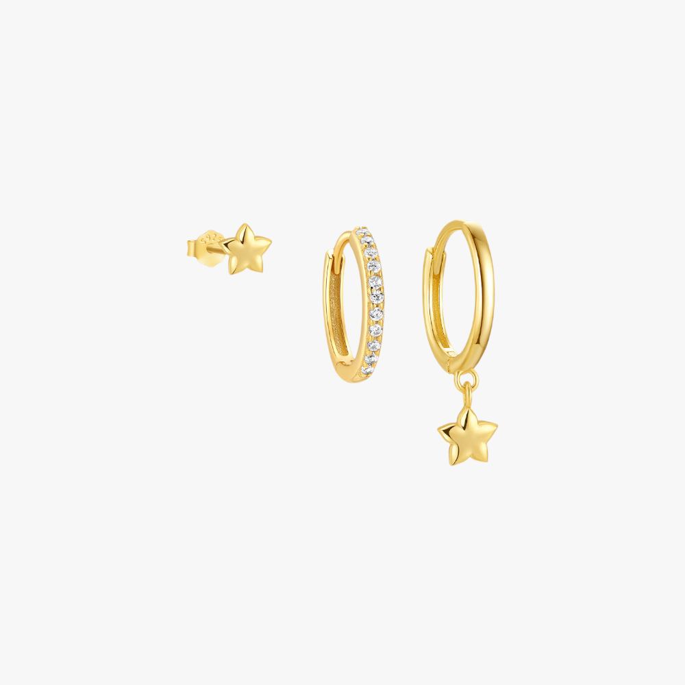 Stellar Elegance Hoop & Stud Earring Set