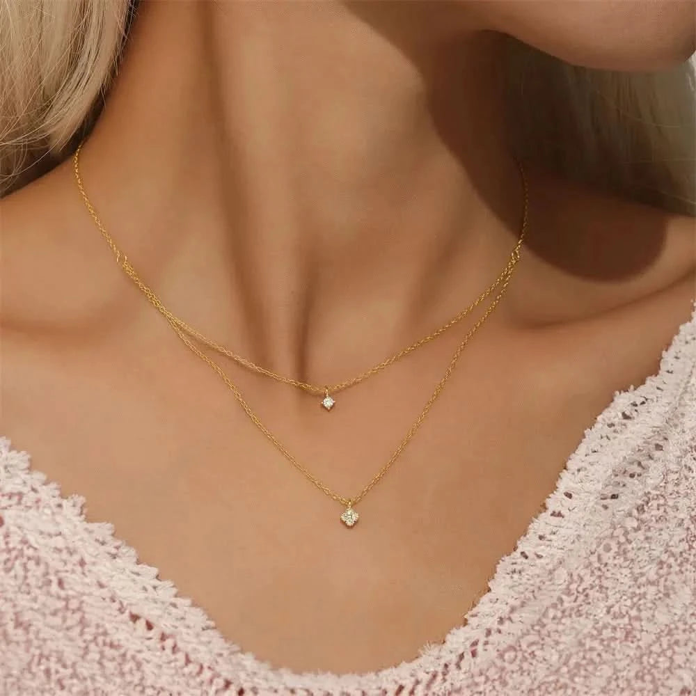 Double Layer Clover Necklace