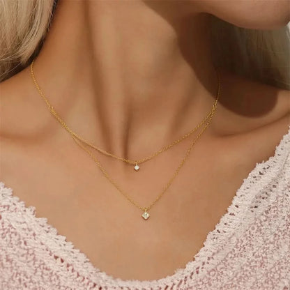 Double Layer Clover Necklace