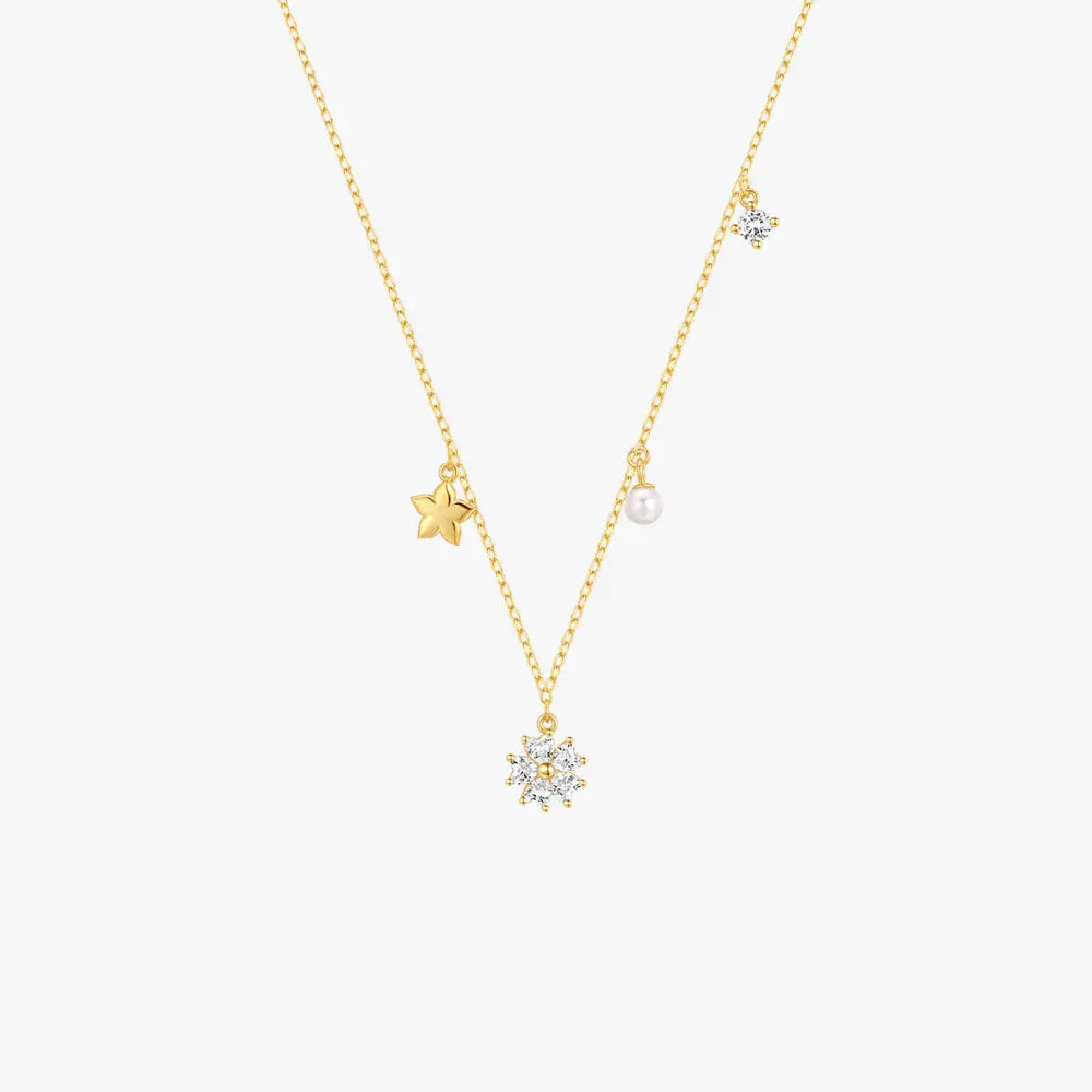 Celestial Blossom Pearl Necklace