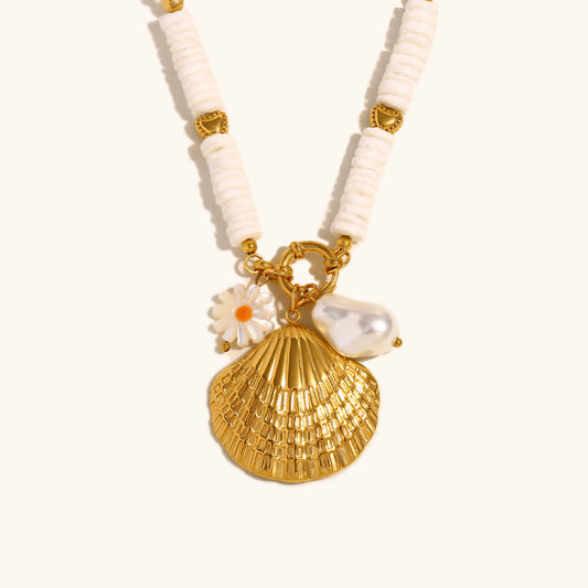 Golden Tide Shell Necklace