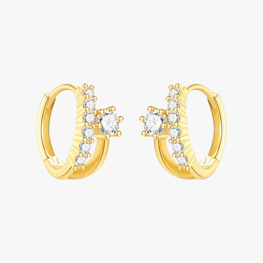 Zirconia Infinity Hoop Earrings