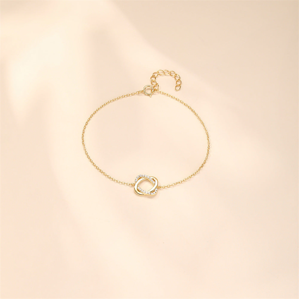 Zirconia Heart Knot Bracelet