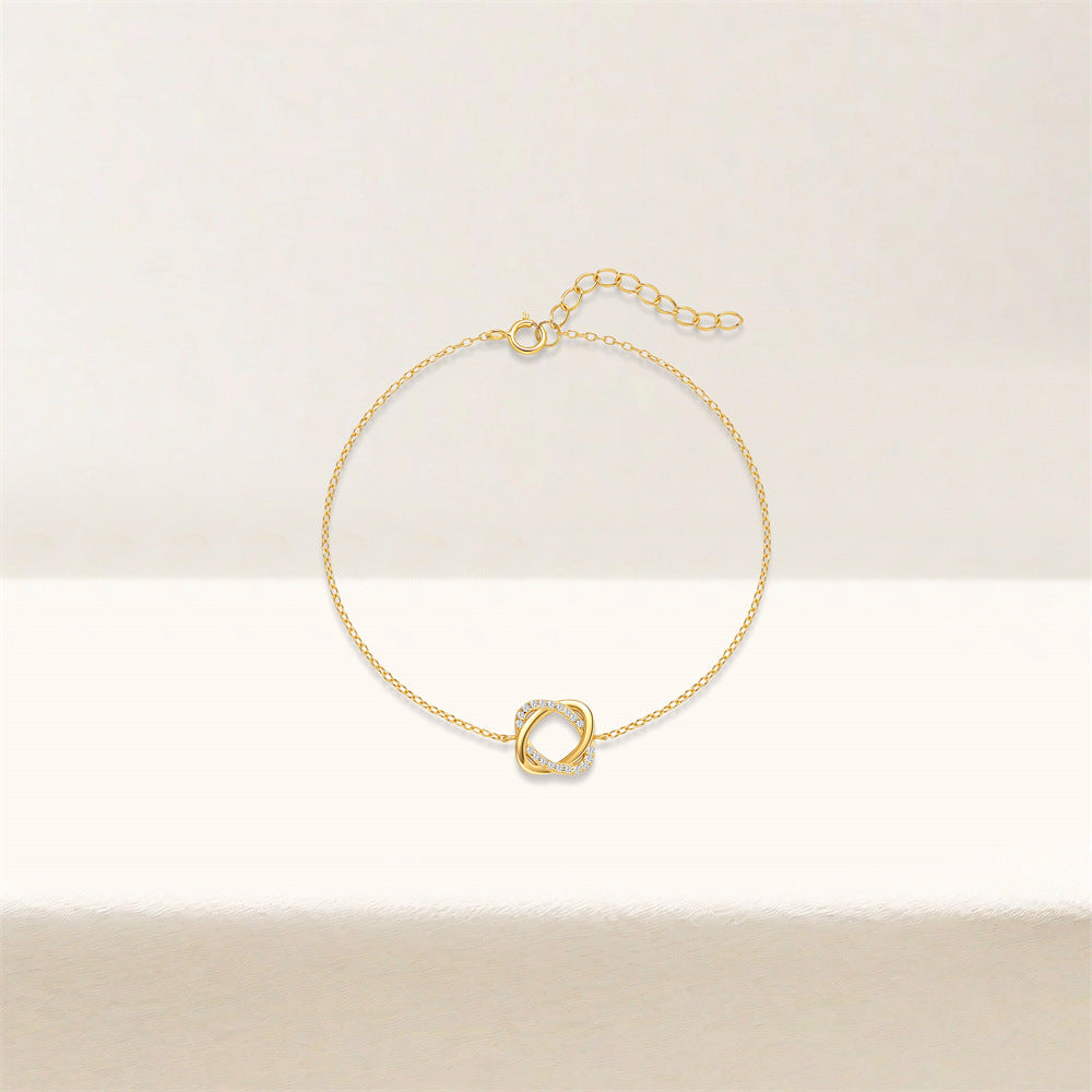 Zirconia Heart Knot Bracelet