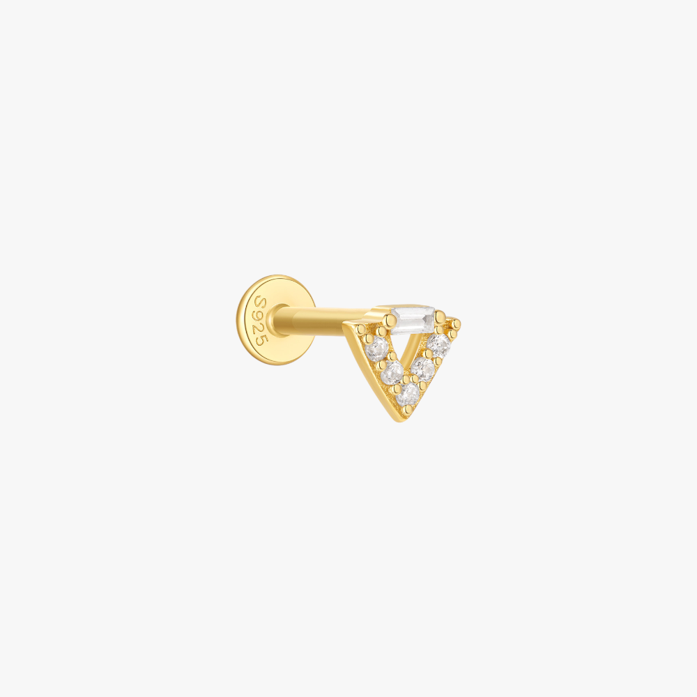 Zirconia Triangle Stud