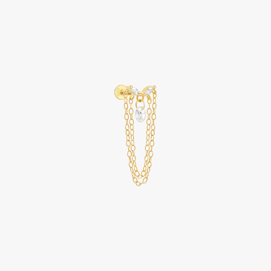 Zirconia Tassel Stud