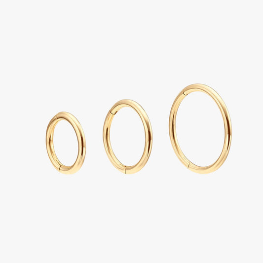 Elegant 14K Solid Gold Hoop Earring for Everyday Wear