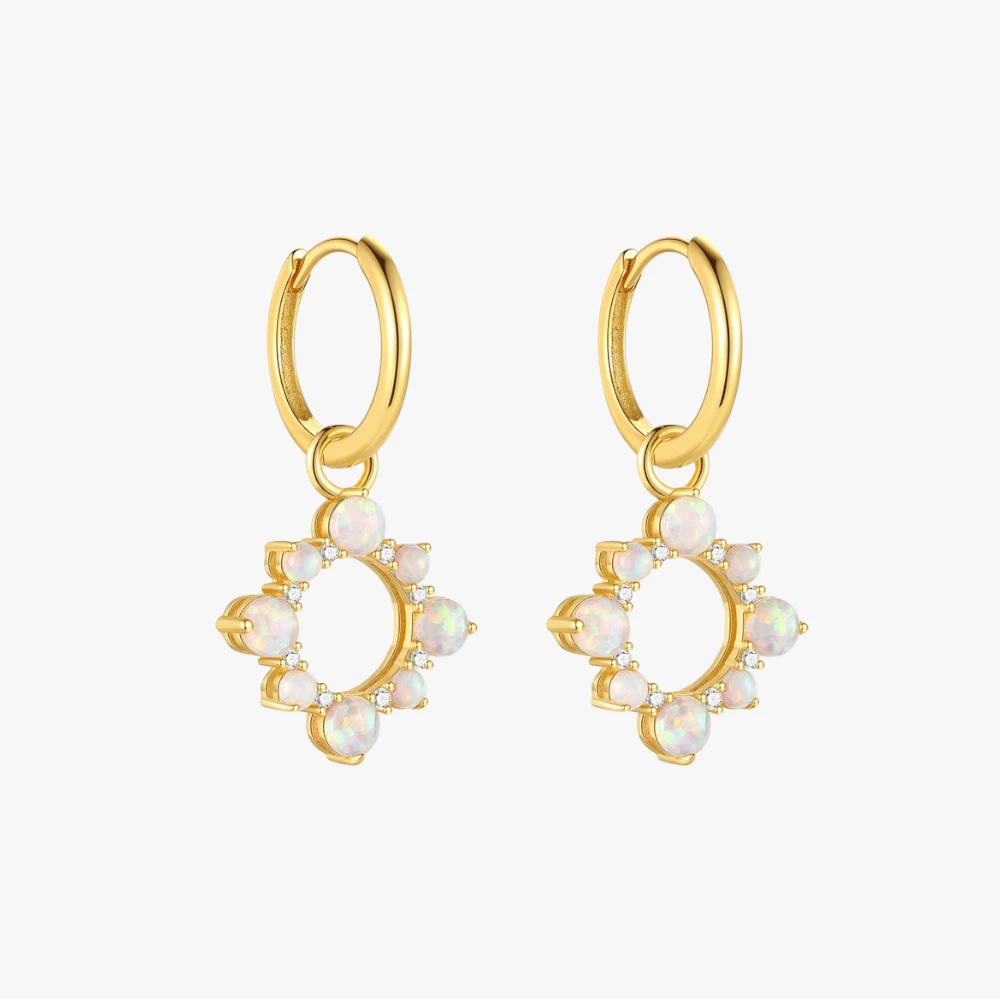 Opal Sunburst Earrings