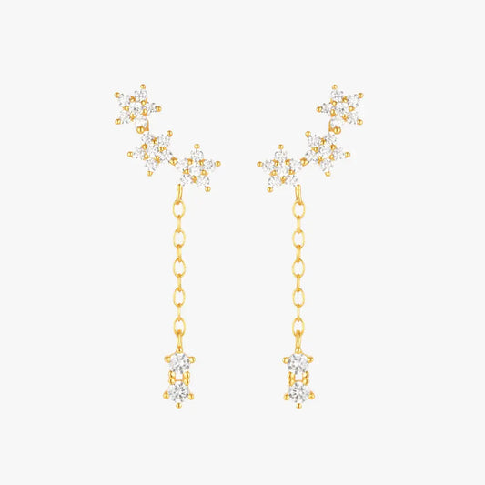 Star Chain Drop Earrings