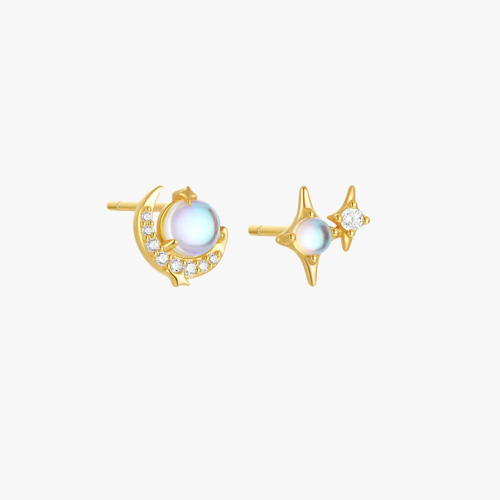 Moonstone Planet Earrings