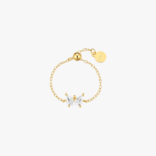 Butterfly Radiance Adjustable Chain Ring