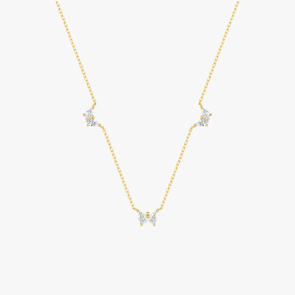 Butterfly Elegance Zirconia Necklace