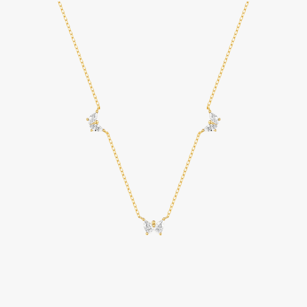 Butterfly Elegance Zirconia Necklace