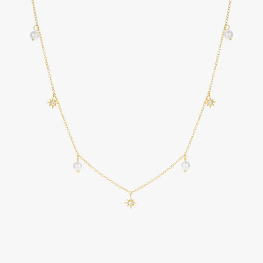 Collier étoile de perles célestes