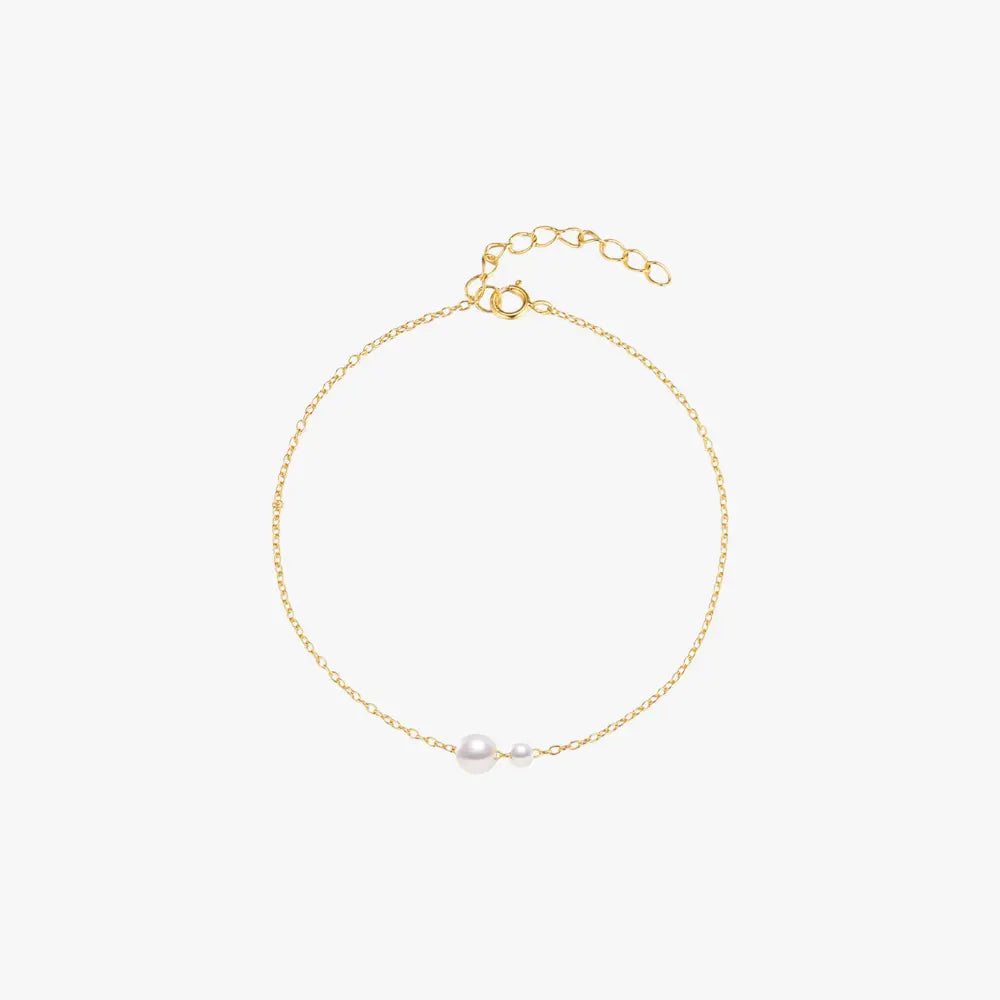 Duo Pearl Minimalist Bracelet