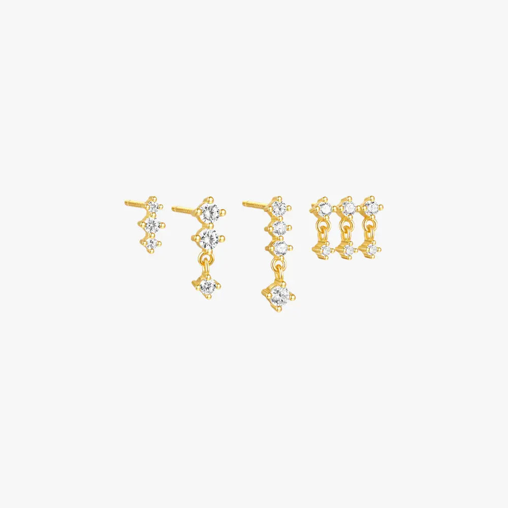 Gleaming Cascade Earrings Set