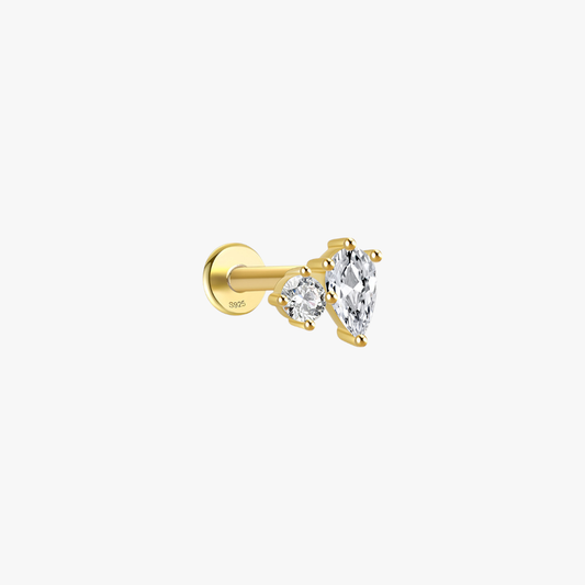 Dual Zirconia Marquise Stud