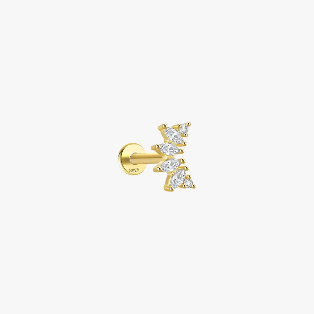 Zirconia Marquise Cluster Stud