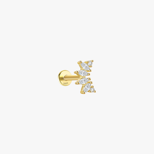 Zirconia Marquise Cluster Stud