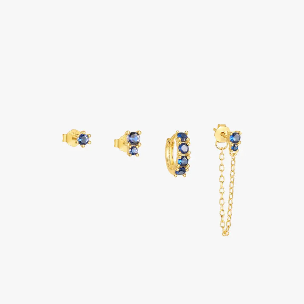 Sapphire Serenity Earrings Set