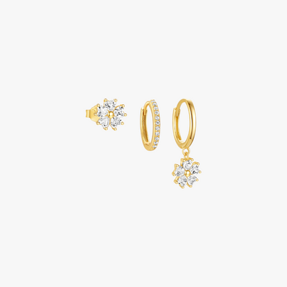 Blossom Radiance Hoop & Stud Earring Set