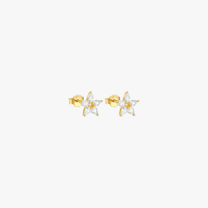 Marquise Flower Stud Earrings