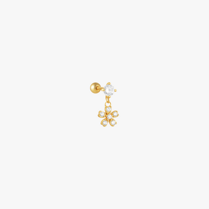 Flower Dangle Cartilage Piercing Stud