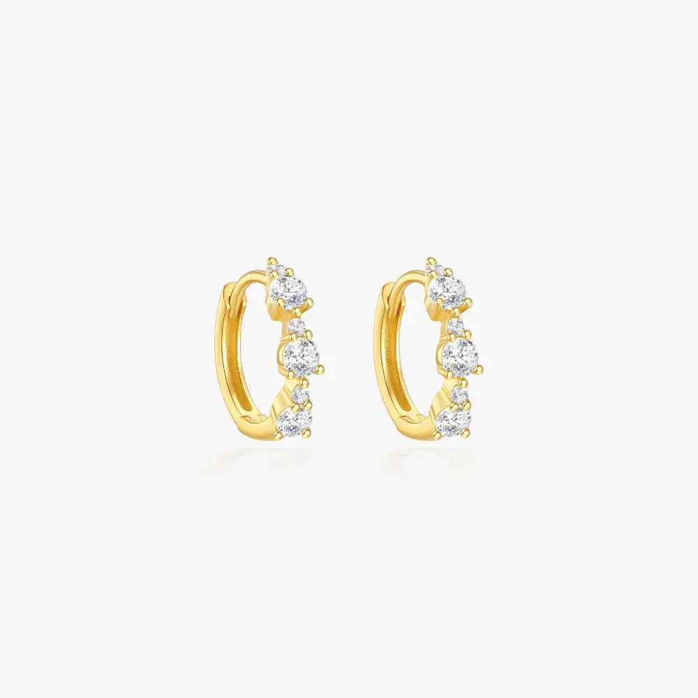 Classic Zirconia Huggie Hoops