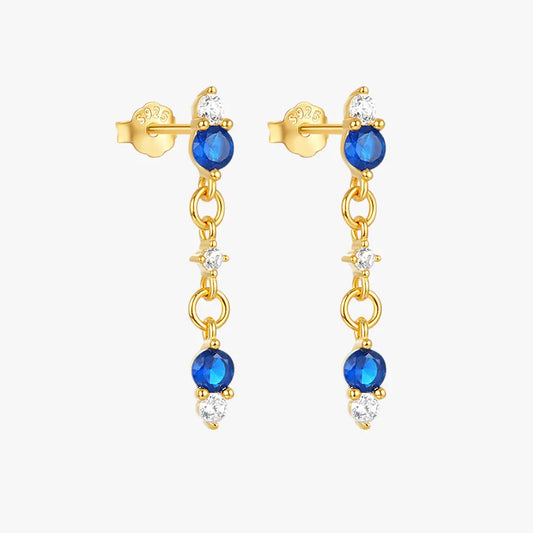 Blue Zirconia Drop Earrings