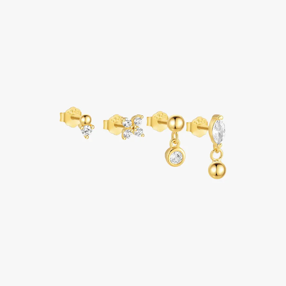 Radiant Geo Trio Earring Set