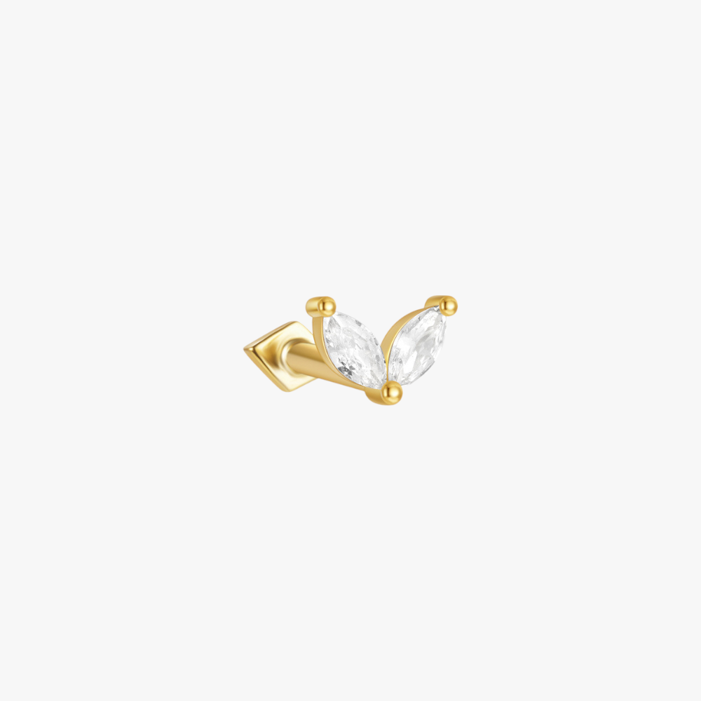 Marquise Crown Piercing Stud