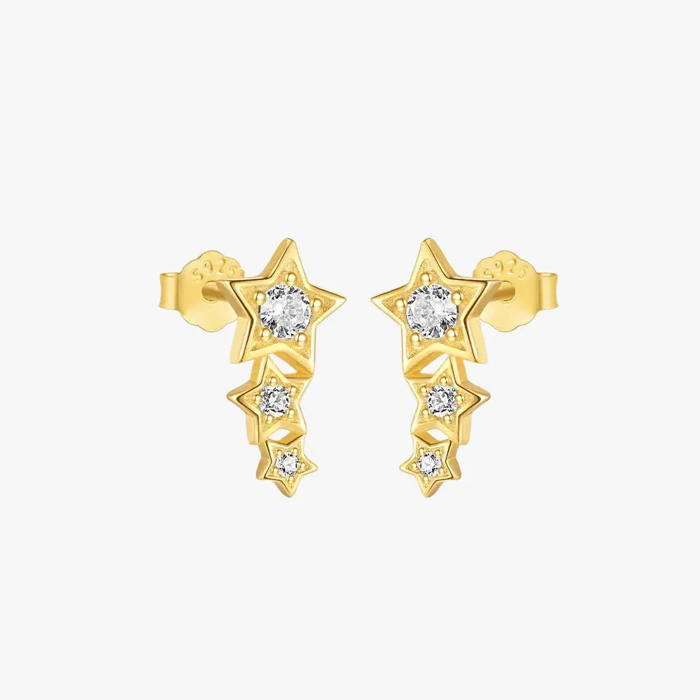 Multi-Star Stud Earrings