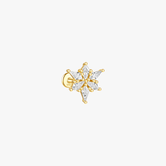 Zirconia Starburst Cartilage Stud