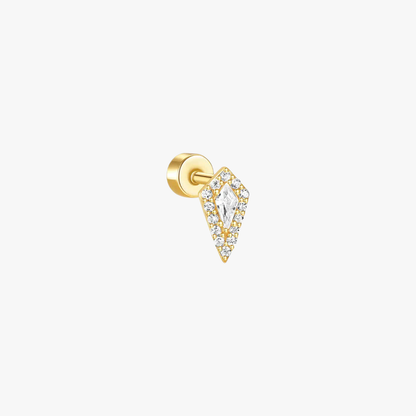 Geometric Cubic Zirconia Piercing Cartilage Stud Earring