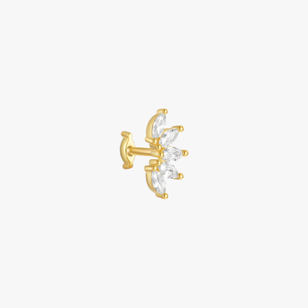 Regal Zircon Crown Piercing Stud