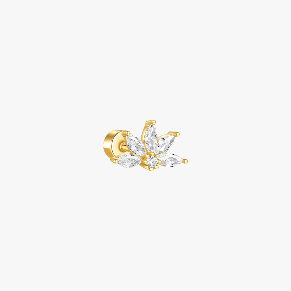 Marquise Flower Zirconia Cartilage Stud