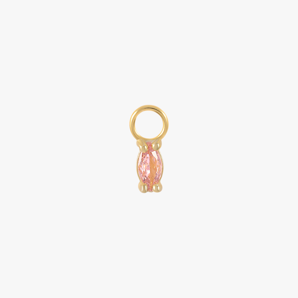 Pink Marquise Zirconia Earrings Charm