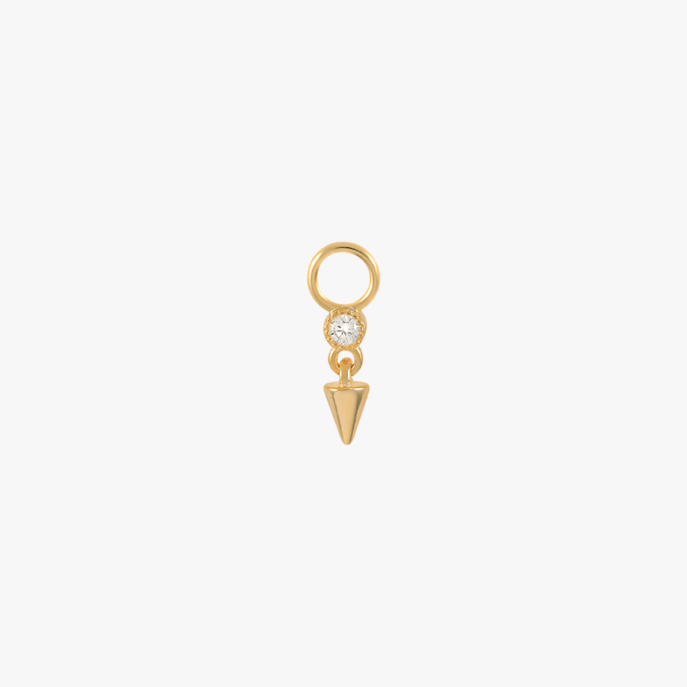 Cone Drop Earrings Charm with Zirconia