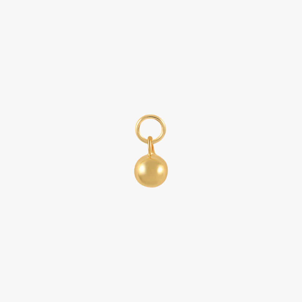 Matte Gold Bead Earrings Charm