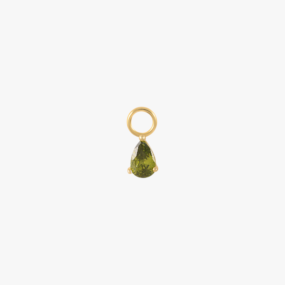 Olive Green Teardrop Earrings Charm