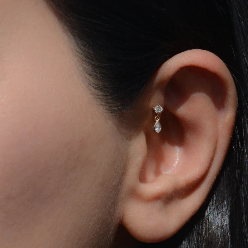 Teardrop Stud Earrings