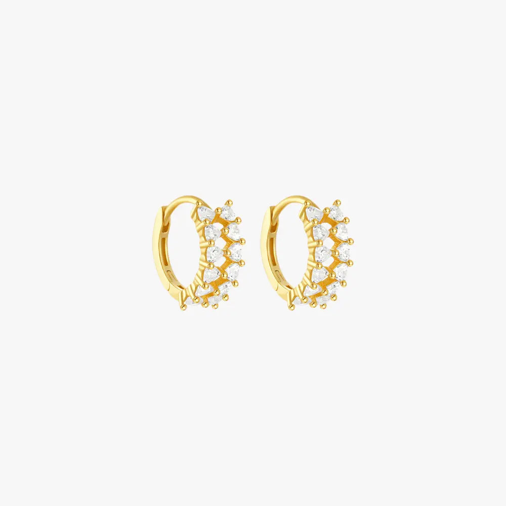 925 silver gold halo diamond hoop earrings, luxury jewelry for women.