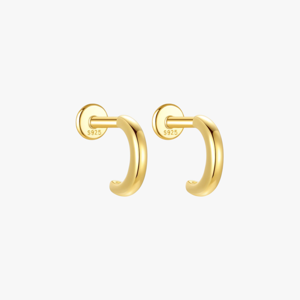 6mm Gold Vermeil Mini Hoop Earrings - Hypoallergenic S925 Sterling Silver for Women