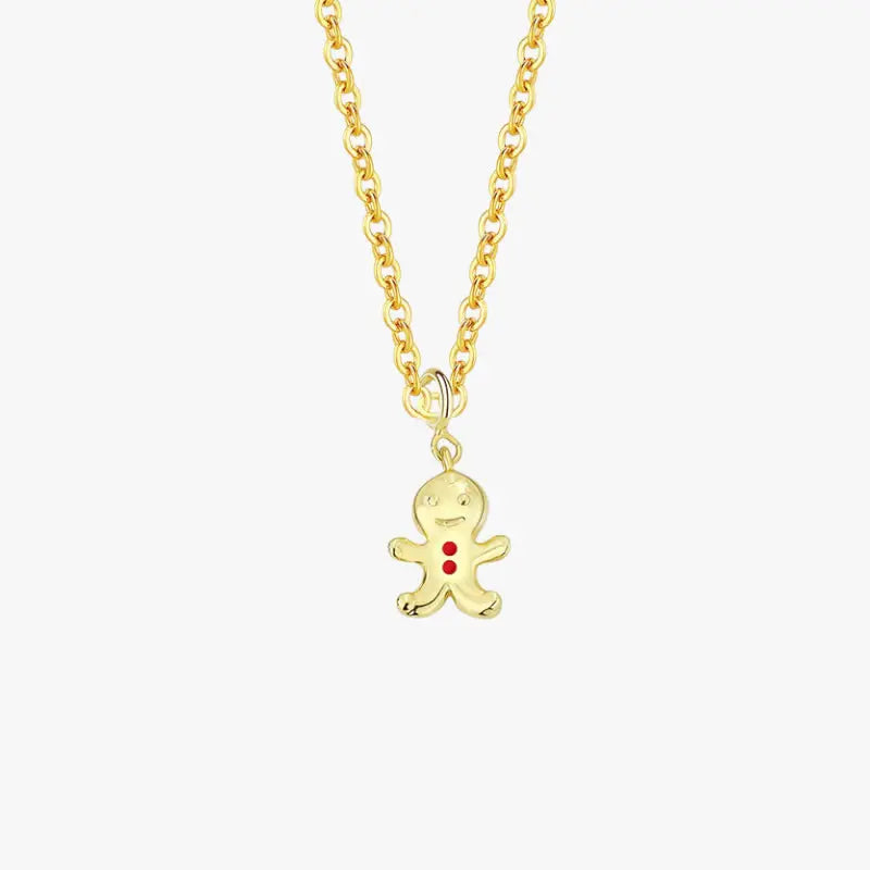 Gingerbread Man Pendant Necklace