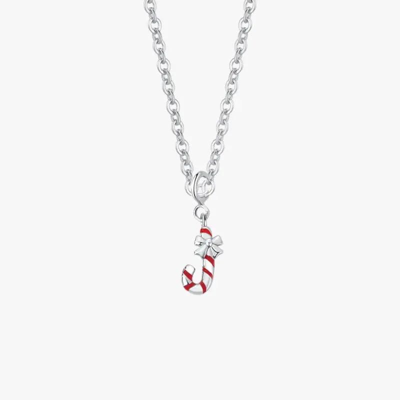 Candy Cane Pendant Necklace