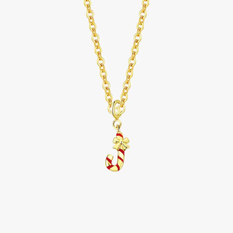 Candy Cane Pendant Necklace