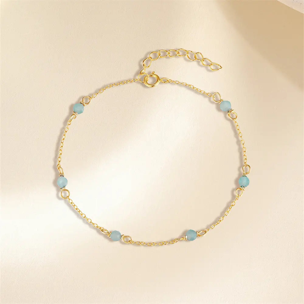 Bracelet minimaliste en perles de cristal fait main